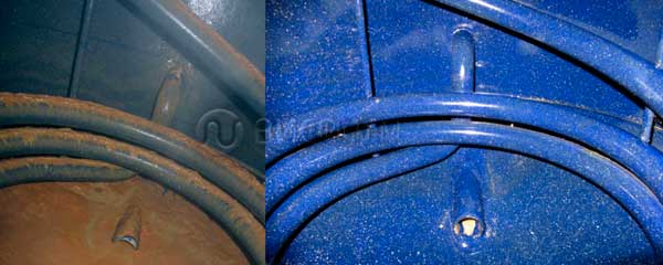 Бак – водонагреватель до и после очистки, промывки
